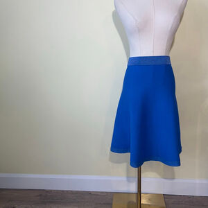 Nümph Women’s Knit Blue A-Line Skirt L